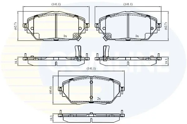 Brake Pad Set, disc brake COMLINE