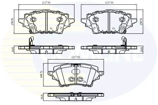 Brake Pad Set, disc brake COMLINE