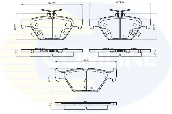 Brake Pad Set, disc brake COMLINE