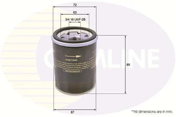 Eļļas filtrs COMLINE CSZ11940
