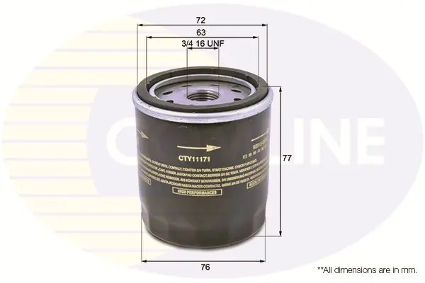 Eļļas filtrs COMLINE CTY11171