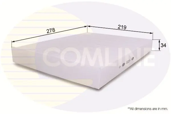 Filtrs, Salona telpas gaiss COMLINE EKF163