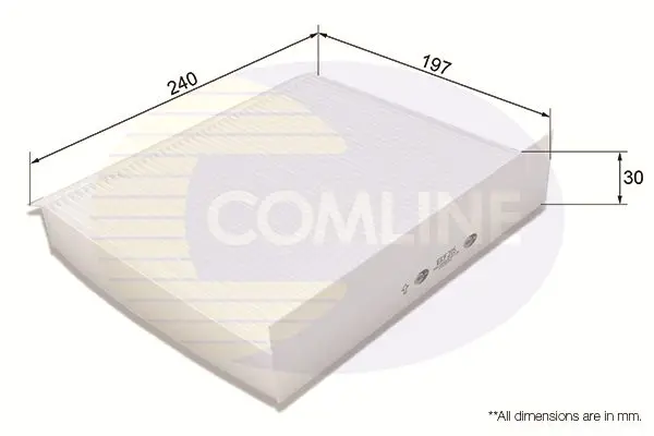 Filtrs, Salona telpas gaiss COMLINE EKF215