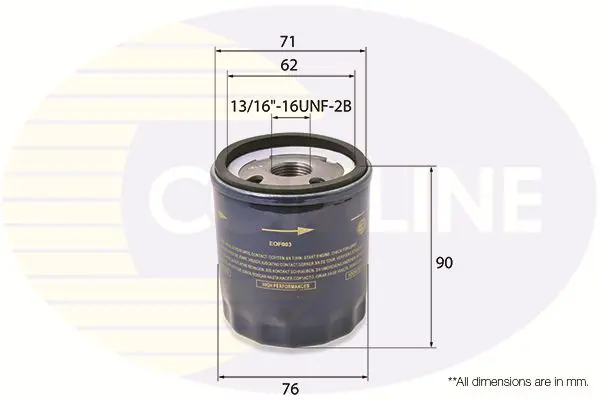 Eļļas filtrs COMLINE EOF003