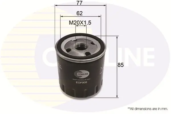 Eļļas filtrs COMLINE EOF005
