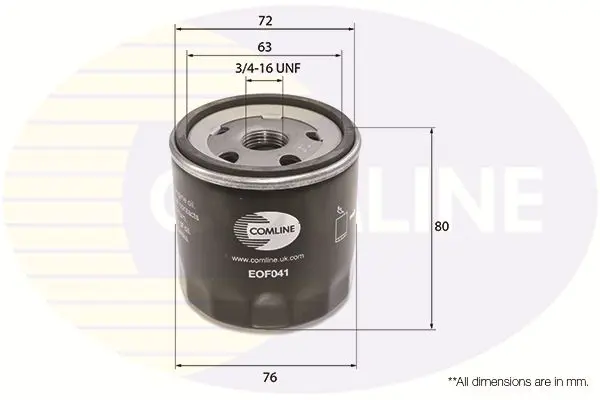 Eļļas filtrs COMLINE EOF041