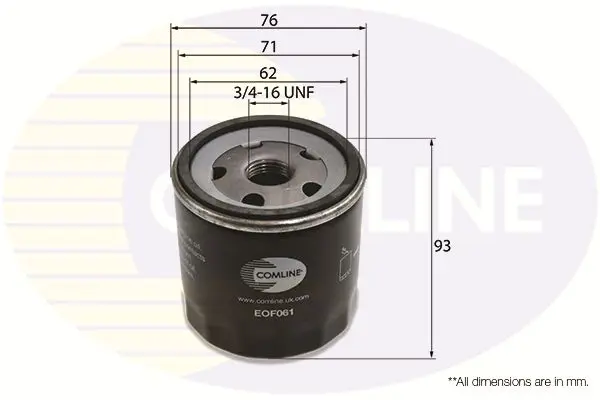Eļļas filtrs COMLINE EOF061
