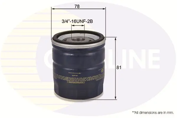Eļļas filtrs COMLINE EOF181