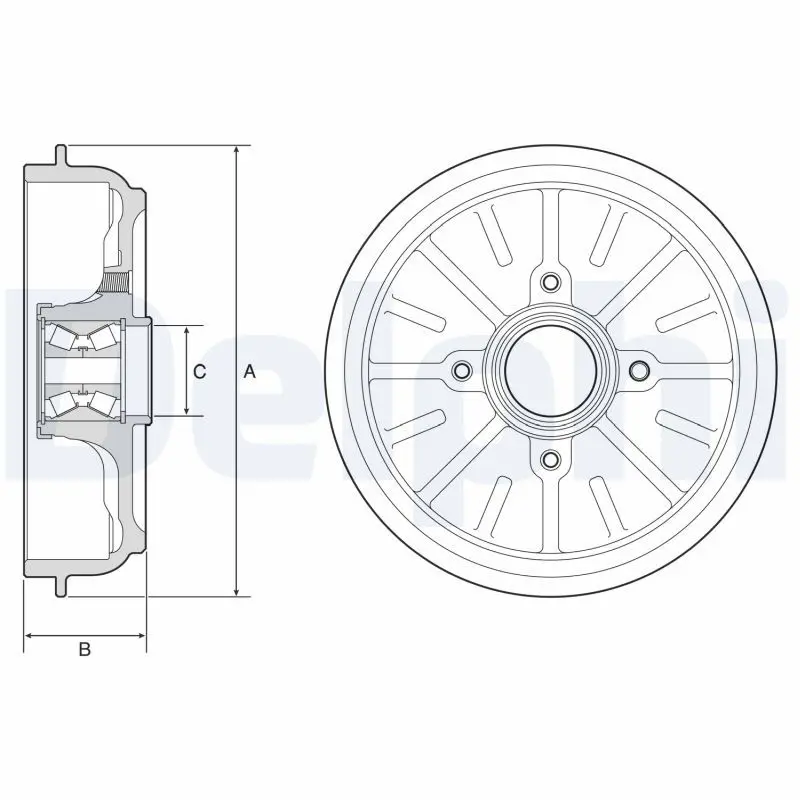 Bremžu trumulis DELPHI BFR576