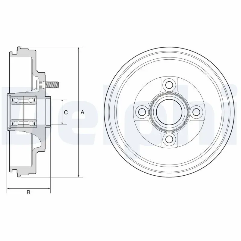 Bremžu trumulis DELPHI BFR589