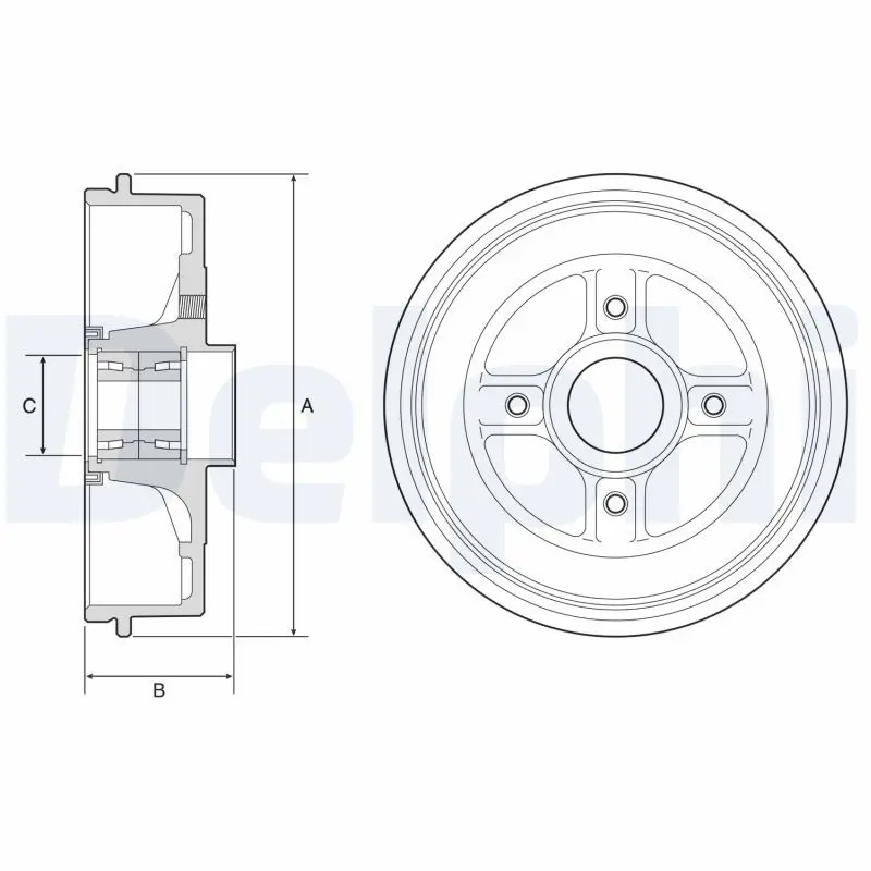 Bremžu trumulis DELPHI BFR595