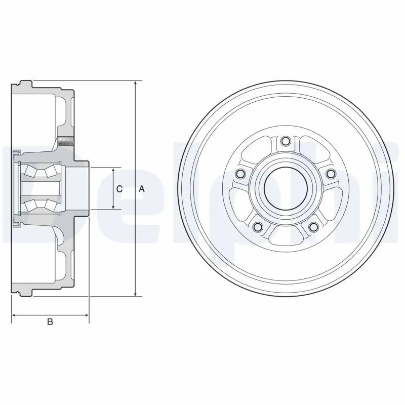 Bremžu trumulis DELPHI BFR611