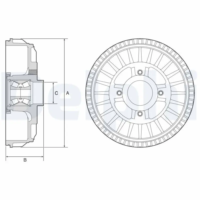 Bremžu trumulis DELPHI BFR621