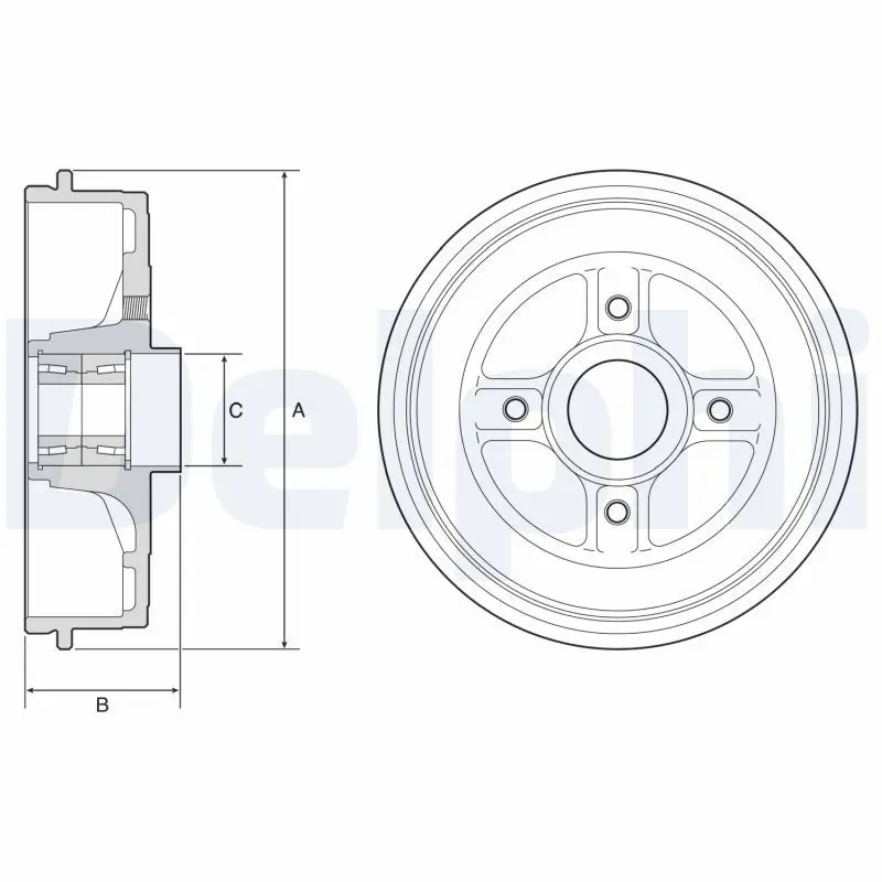 Bremžu trumulis DELPHI BFR624