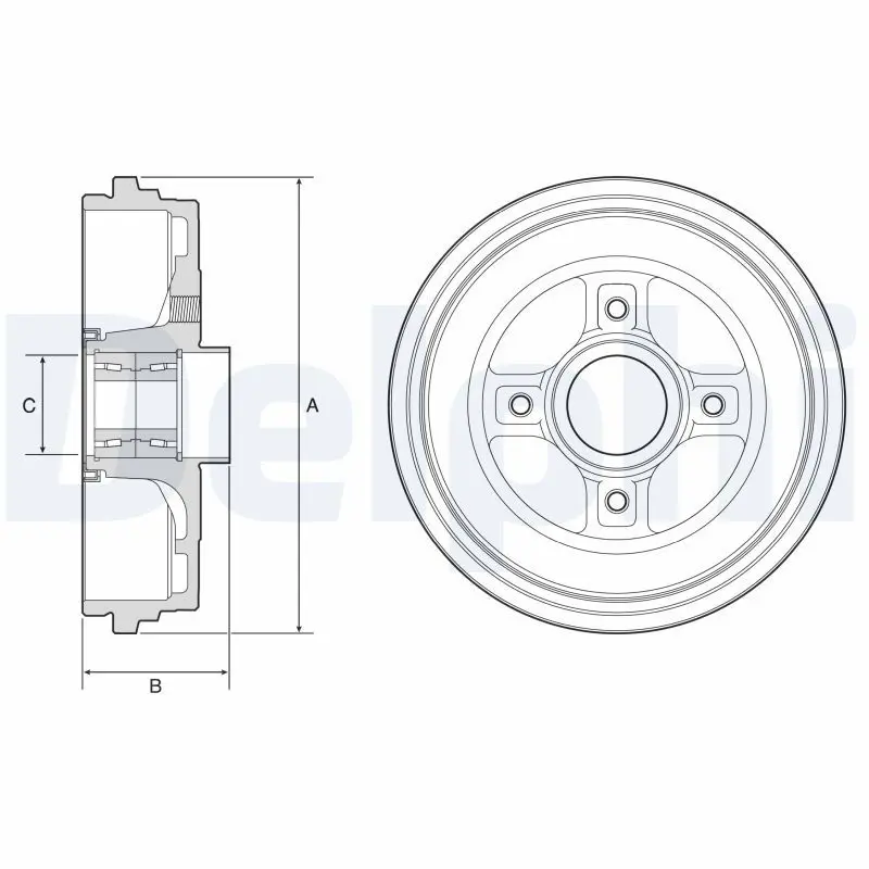 Bremžu trumulis DELPHI BFR626