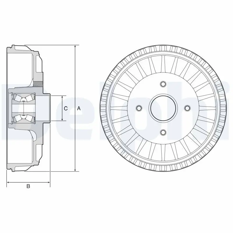 Bremžu trumulis DELPHI BFR768