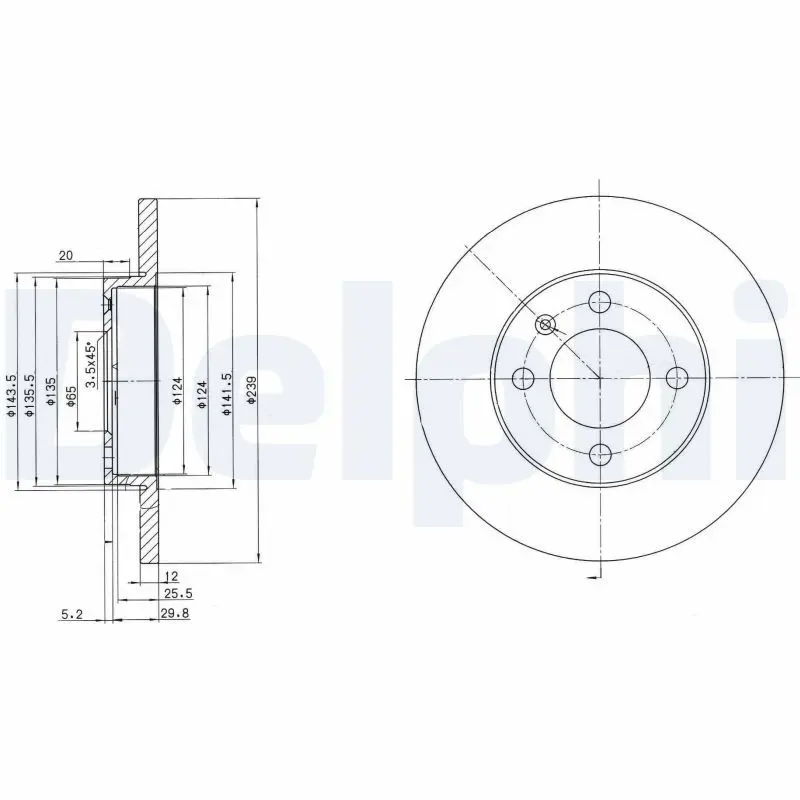 Bremžu diski DELPHI BG2116