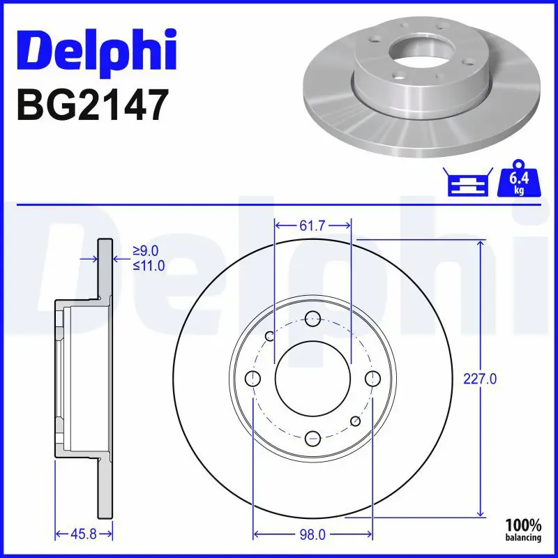 Bremžu diski DELPHI BG2147