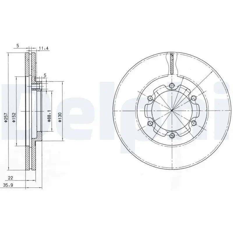 Bremžu diski DELPHI BG2524