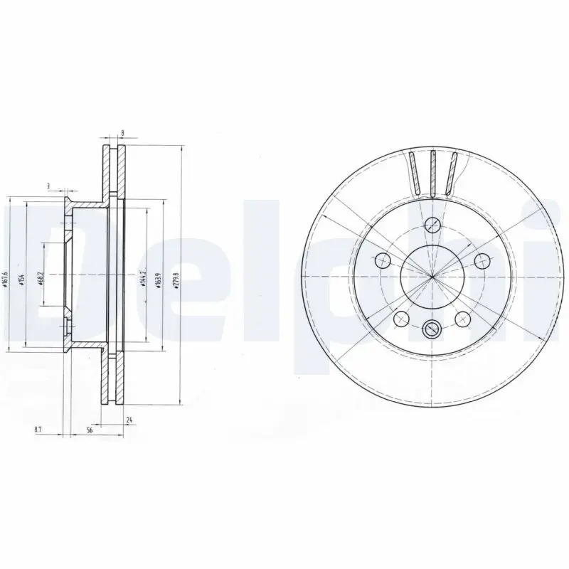 Bremžu diski DELPHI BG2717