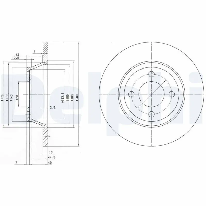 Bremžu diski DELPHI BG2783