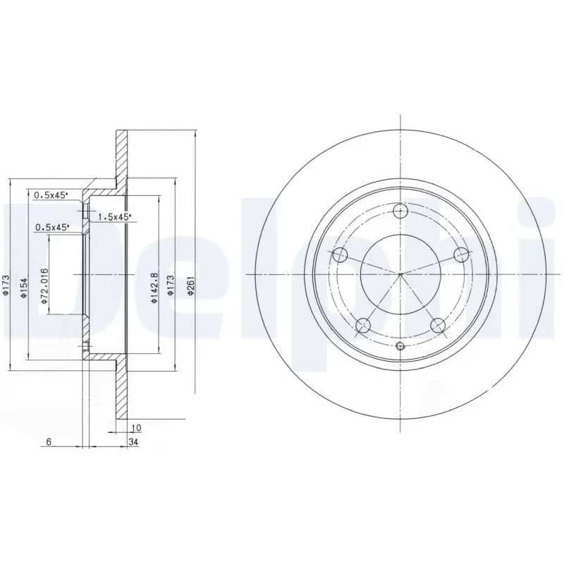 Bremžu diski DELPHI BG2806