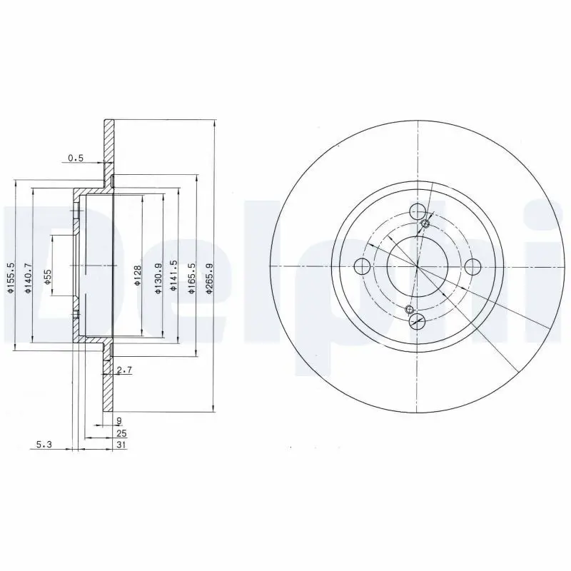 Bremžu diski DELPHI BG3186
