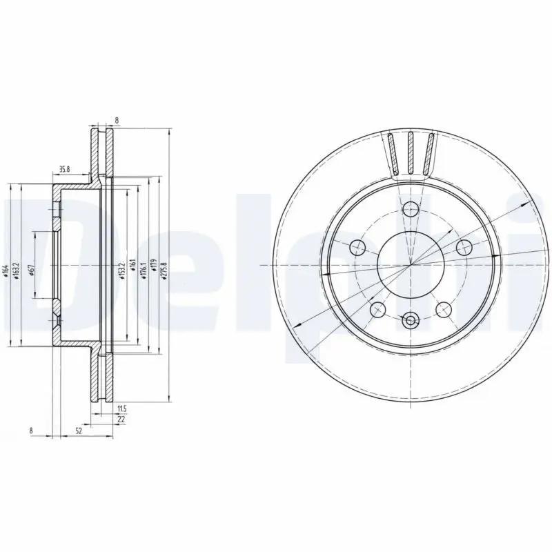 Bremžu diski DELPHI BG3296