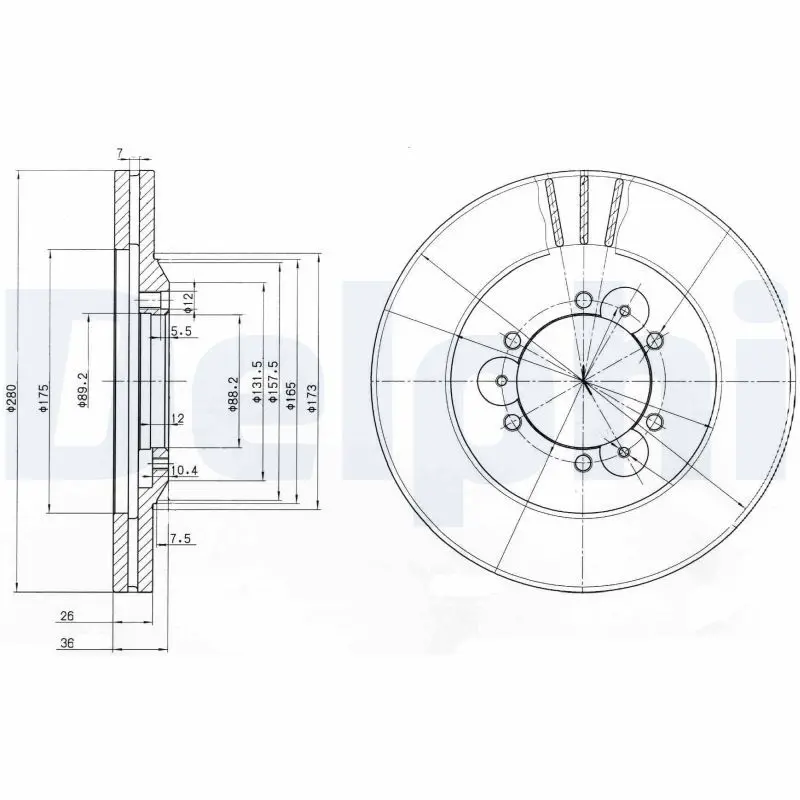 Bremžu diski DELPHI BG3378