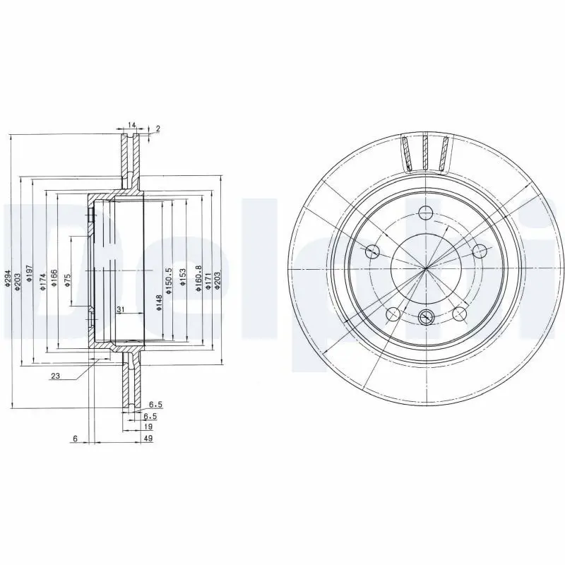 Bremžu diski DELPHI BG3530C