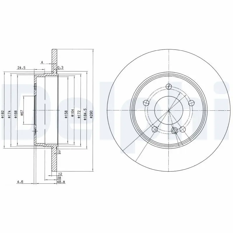 Bremžu diski DELPHI BG3602