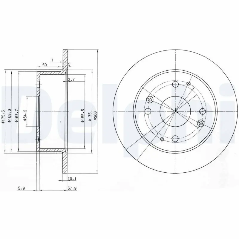 Bremžu diski DELPHI BG3677
