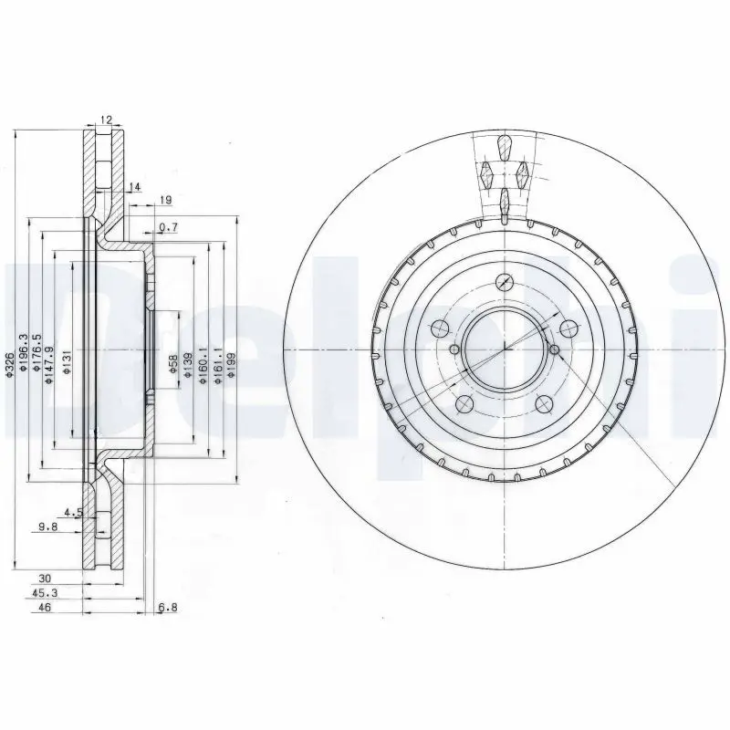 Bremžu diski DELPHI BG3818