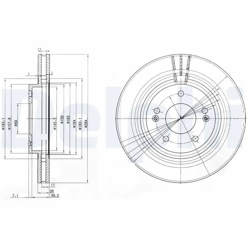 Bremžu diski DELPHI BG3860