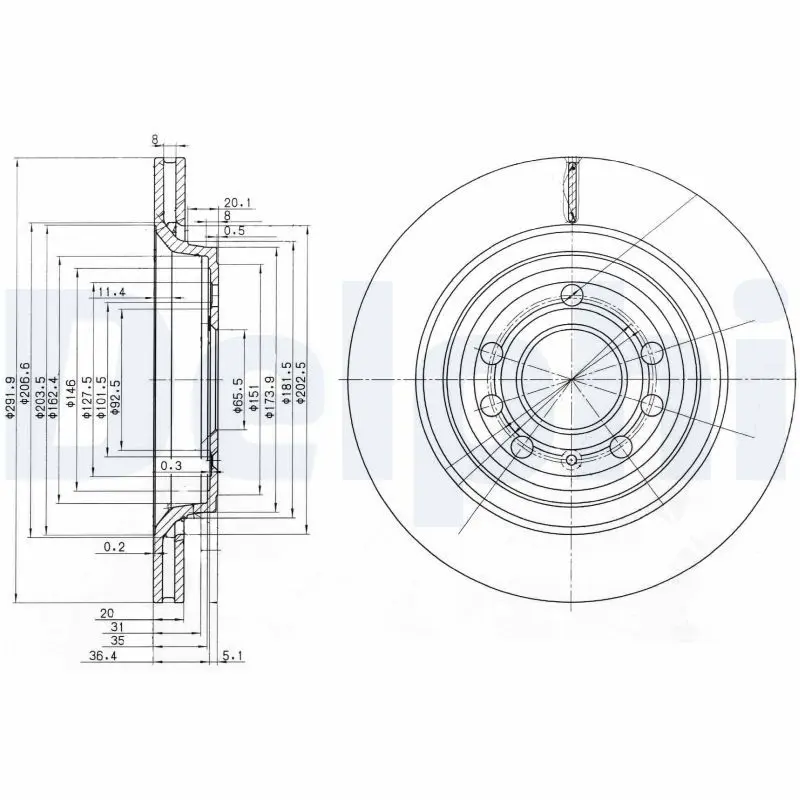 Bremžu diski DELPHI BG3886C