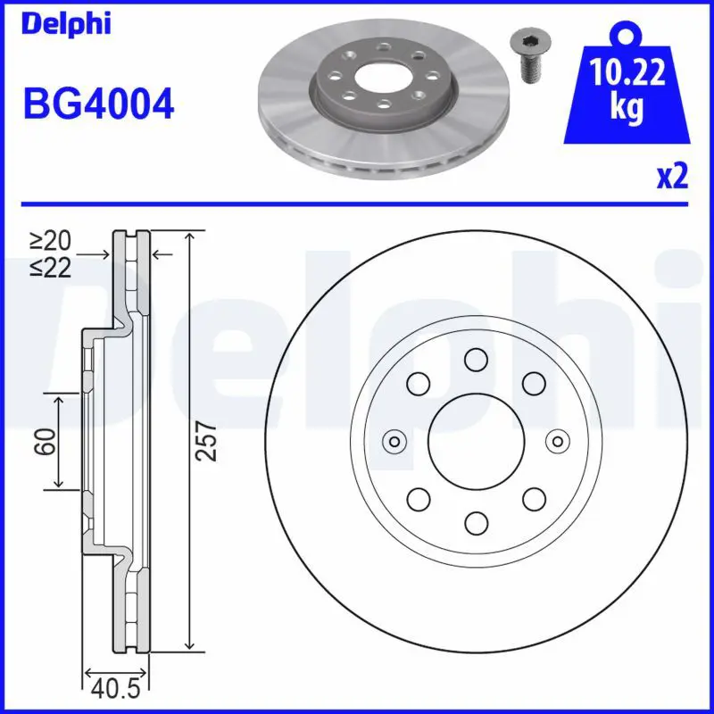 Bremžu diski DELPHI BG4004