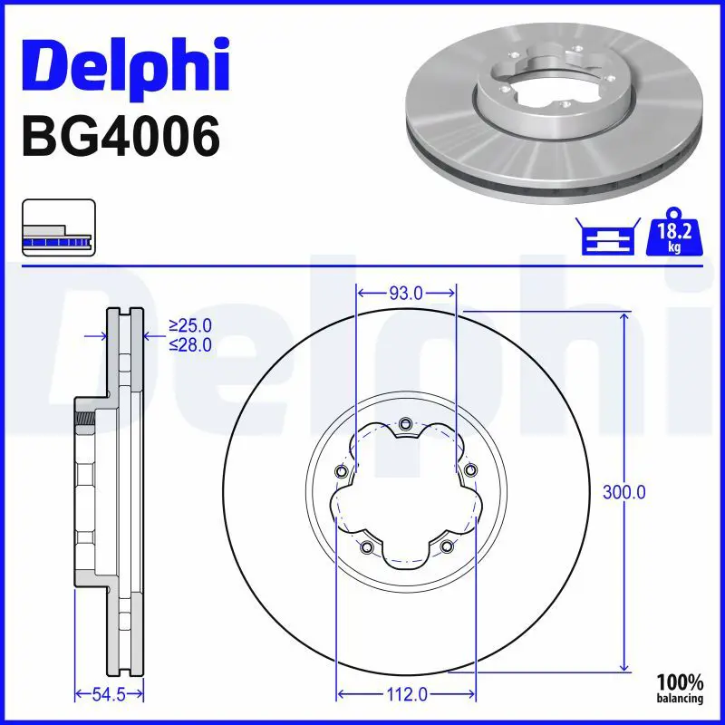 Bremžu diski DELPHI BG4006