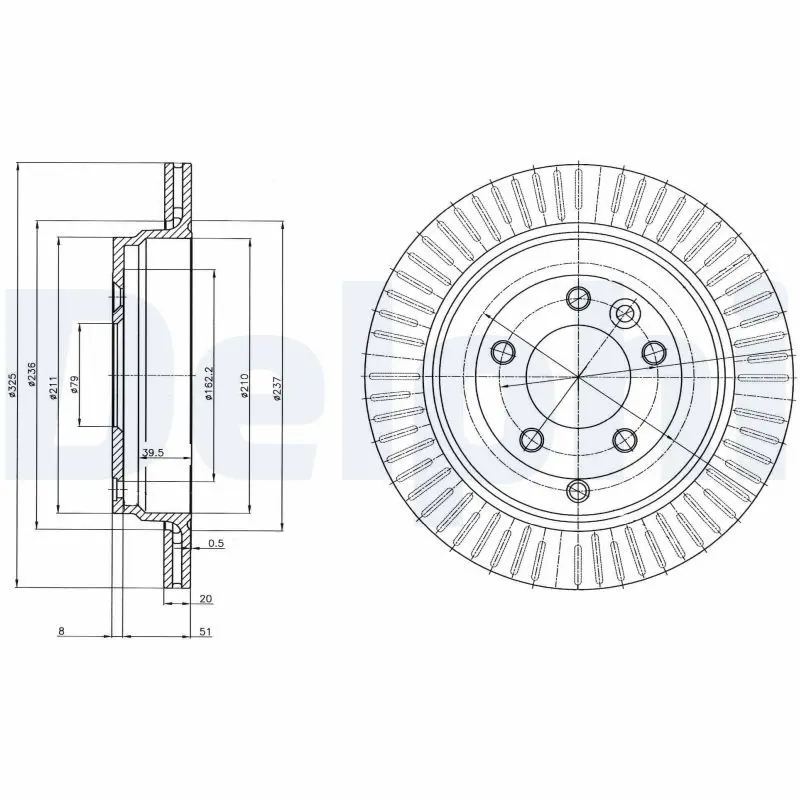 Bremžu diski DELPHI BG4020C