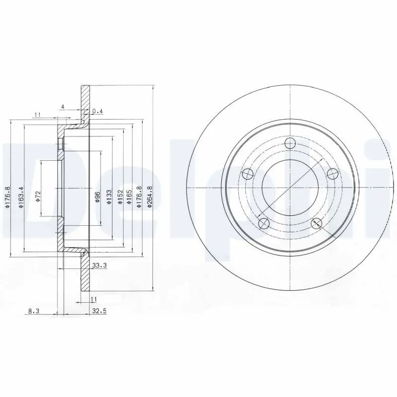 Bremžu diski DELPHI BG4025C