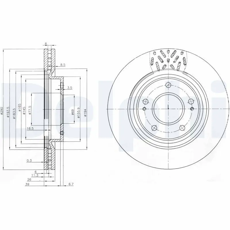 Bremžu diski DELPHI BG4034