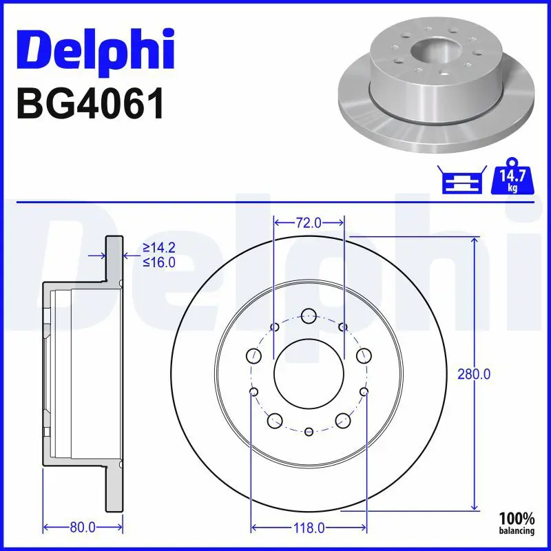 Bremžu diski DELPHI BG4061