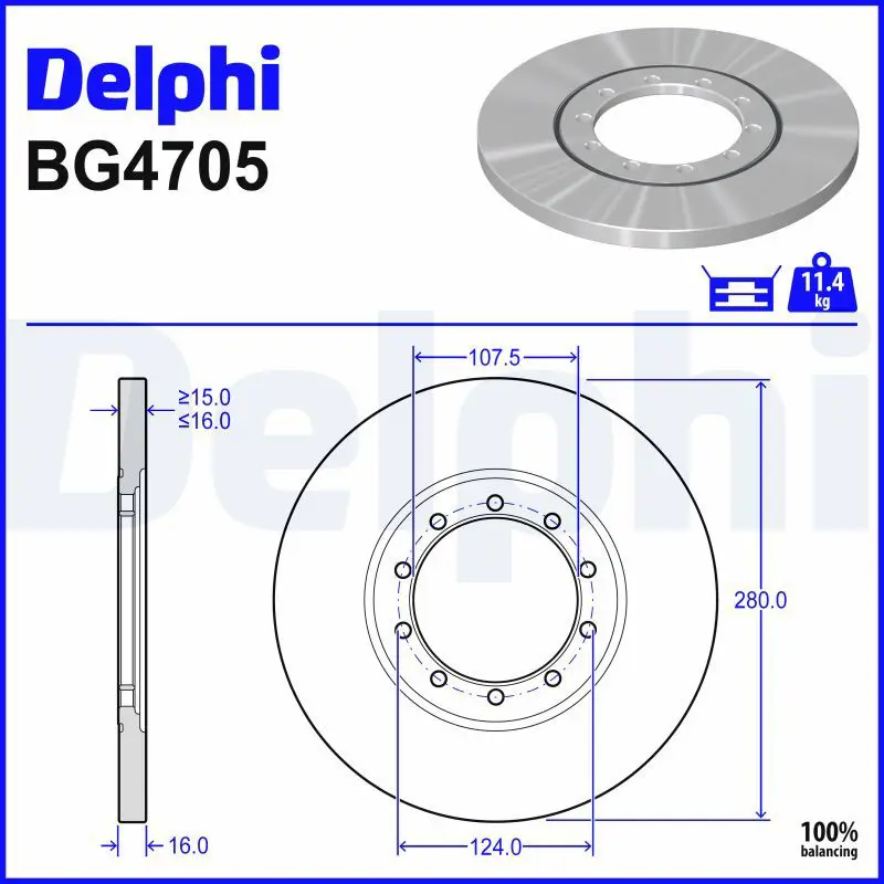 Bremžu diski DELPHI BG4075