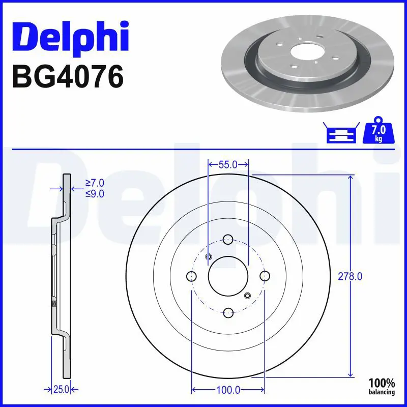 Bremžu diski DELPHI BG4076