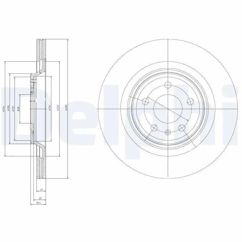 Bremžu diski DELPHI BG4078