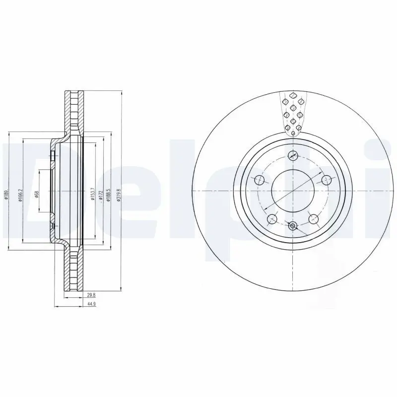 Bremžu diski DELPHI BG4080C