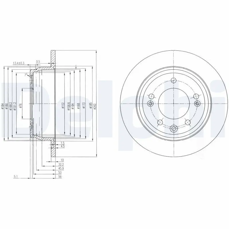 Bremžu diski DELPHI BG4082C