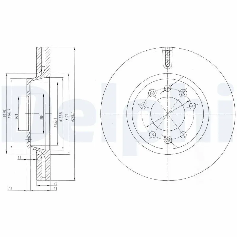 Bremžu diski DELPHI BG4084