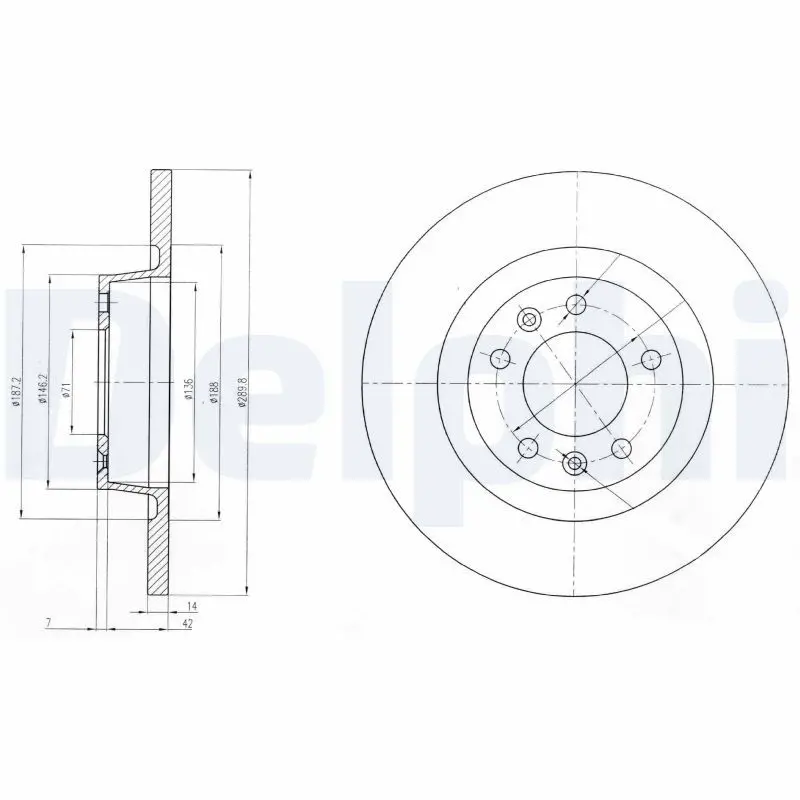 Bremžu diski DELPHI BG4085