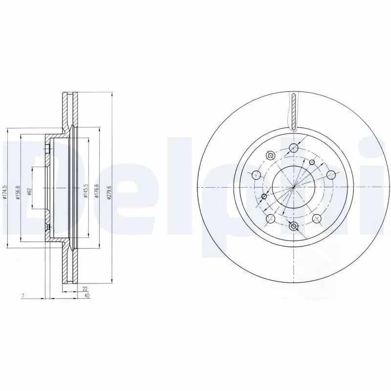 Bremžu diski DELPHI BG4093C