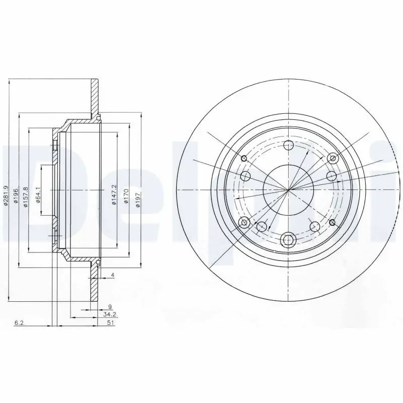 Bremžu diski DELPHI BG4095